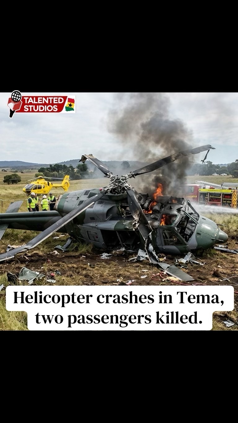 3 feared dead as helicopter plunges into school park at Tema