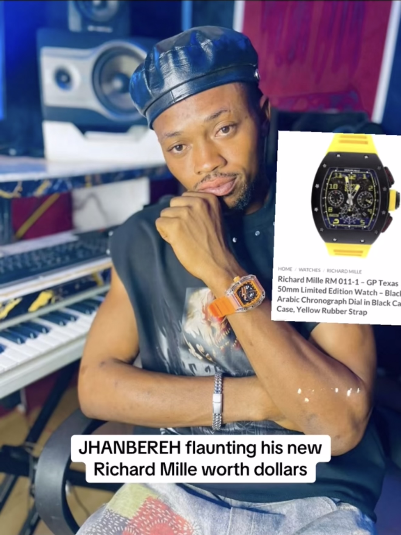 JHANBEREH flaunting his new Richard Mille worth dollars